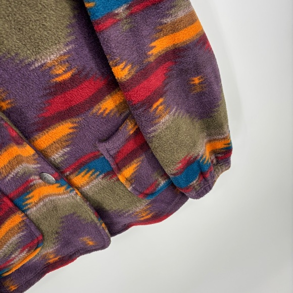 Angderson Southwestern Aztec Print Full Zip Fleece Jacket Size Large - Picture 5 of 10